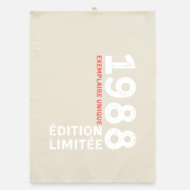 Année 1988 au style typographique vintage Torchon bio