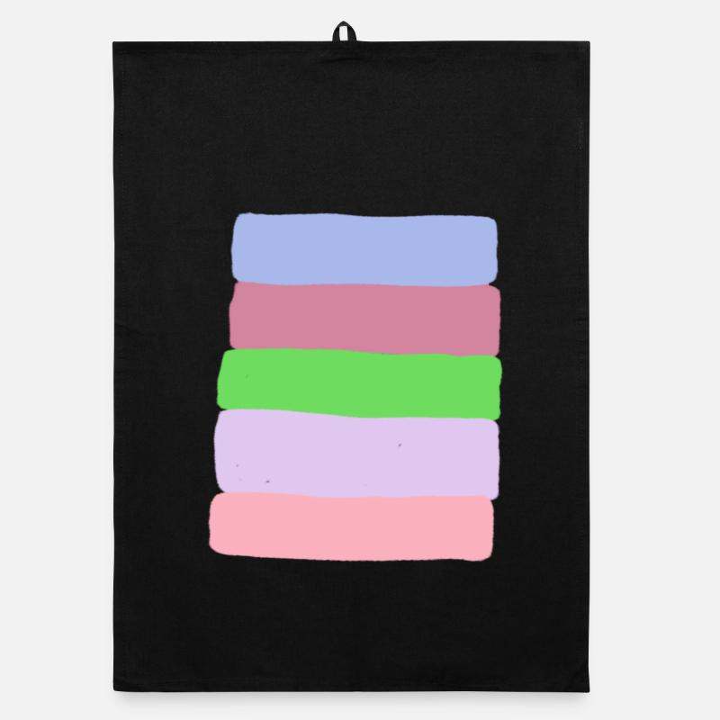 Pastellstreifen-Stack Organic Geschirrtuch