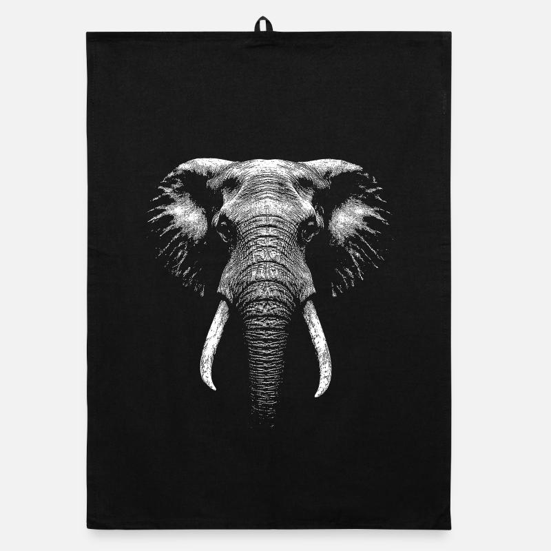 African elephant Organic dish towel