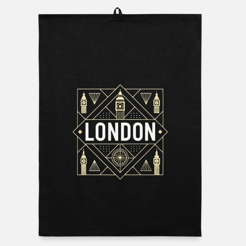 Londres Géométrie Deco Torchon bio