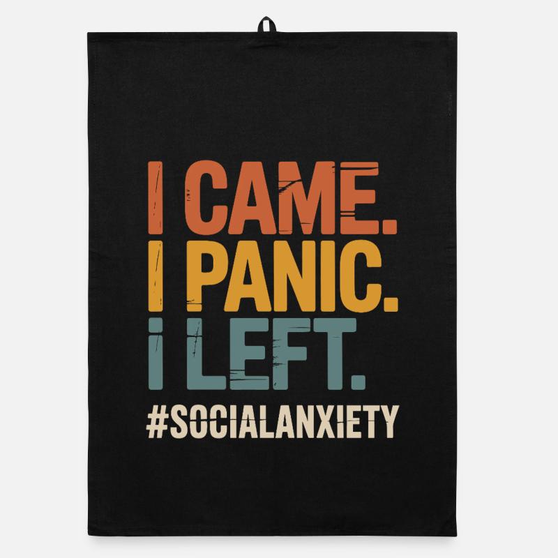 Introvertiertes Problem Lustiger Sozialfreak Organic Geschirrtuch