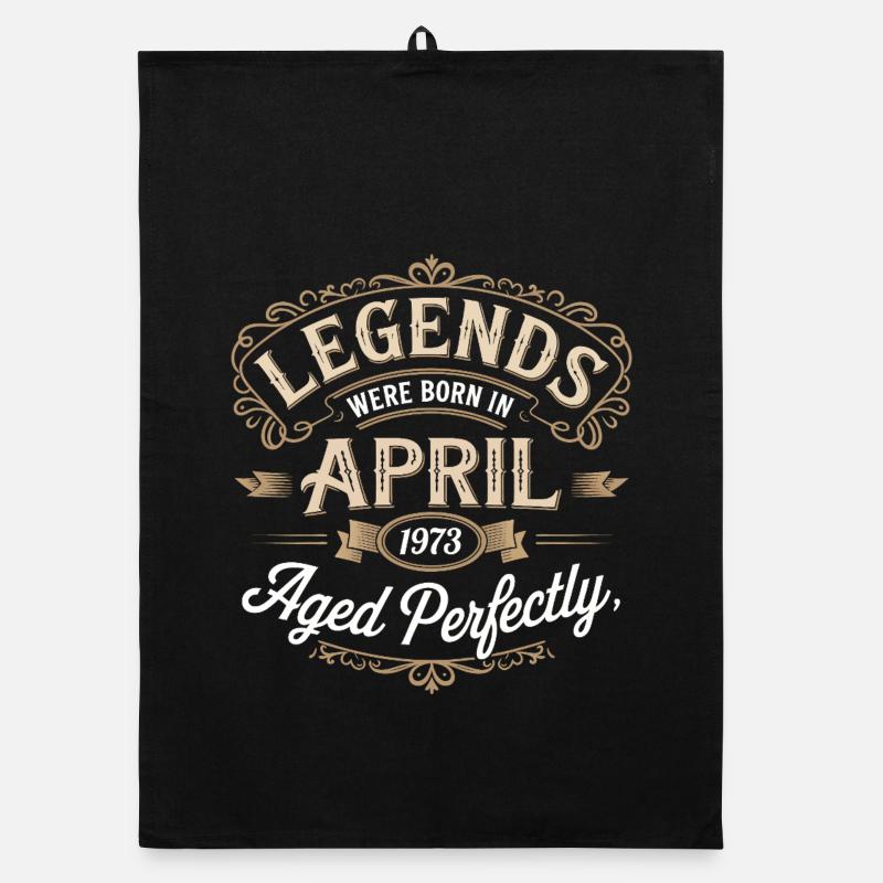 April 1973 Birthday Gift Awesome since April Organic dish towel