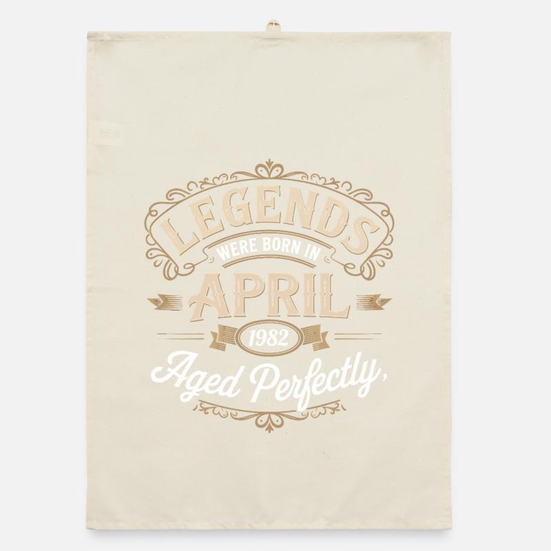 April 1982 Birthday Gift Awesome since April Organic dish towel