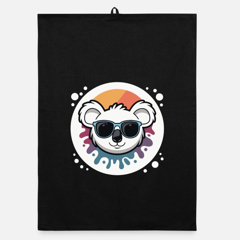 Solarkoala in Farbbrille Organic Geschirrtuch