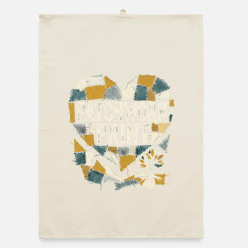 Patchwork Print Organic Geschirrtuch