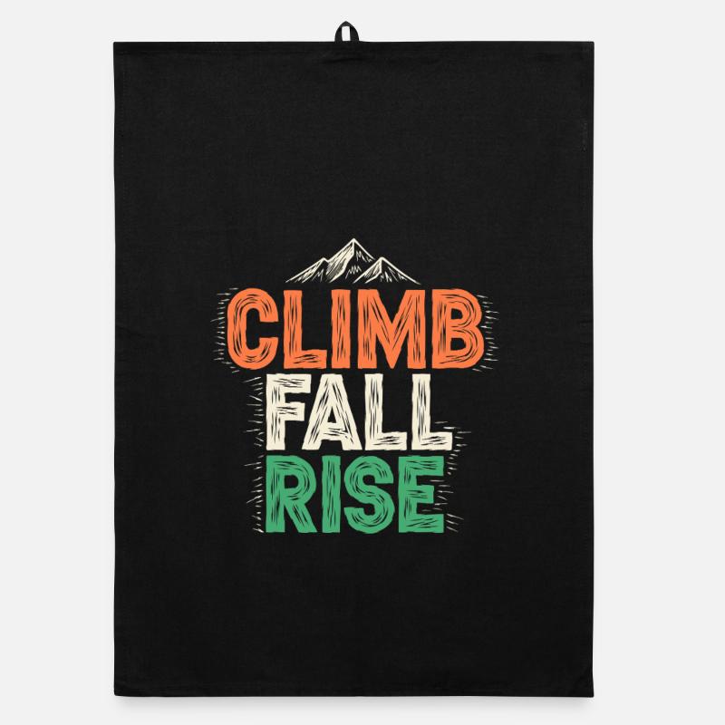 Climb, Fall Climb, Climb – Mountain Organic dish towel