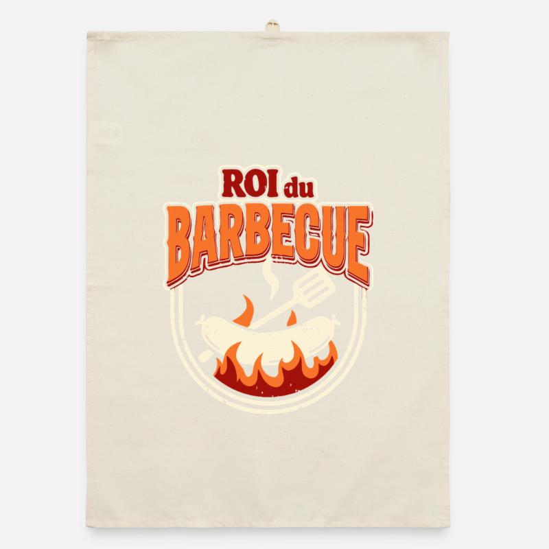 Roi du Barbecue – Logo Festif Torchon bio