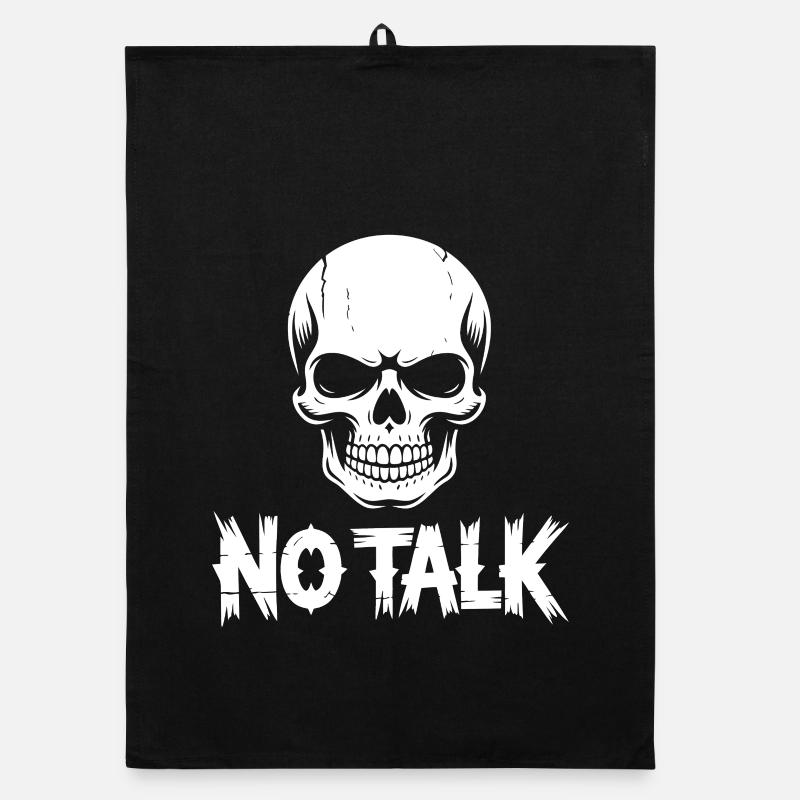Skull No Talk Organic Geschirrtuch
