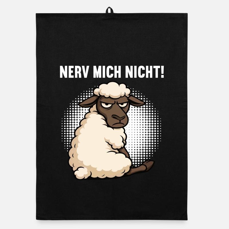 Nerv Mich Nicht Schaf Schafe Schäfer Schafhalter  Organic Geschirrtuch
