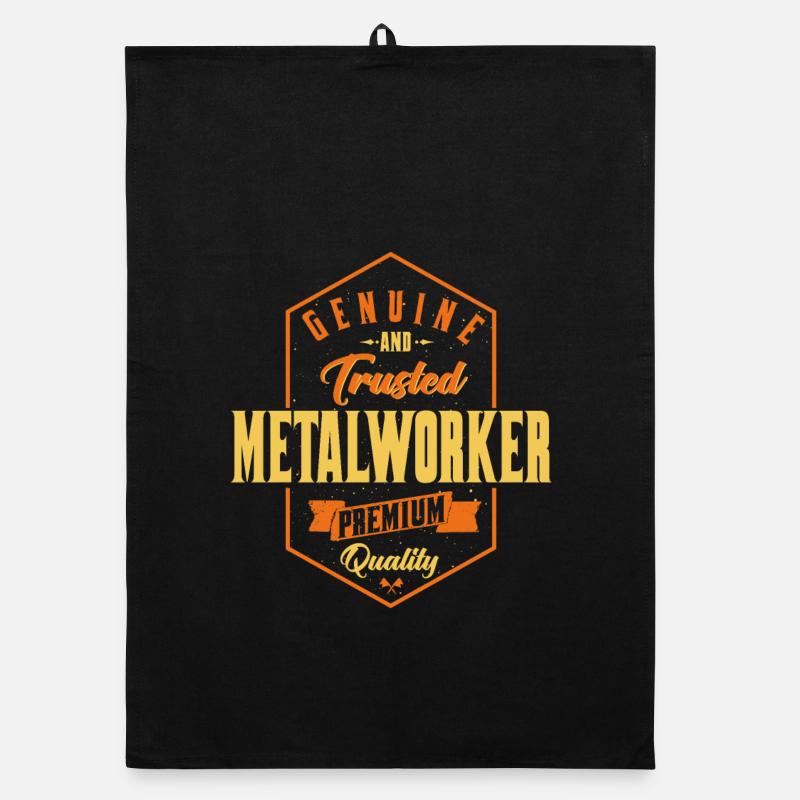 Genuine Trusted Metalworker Design Organic dish towel