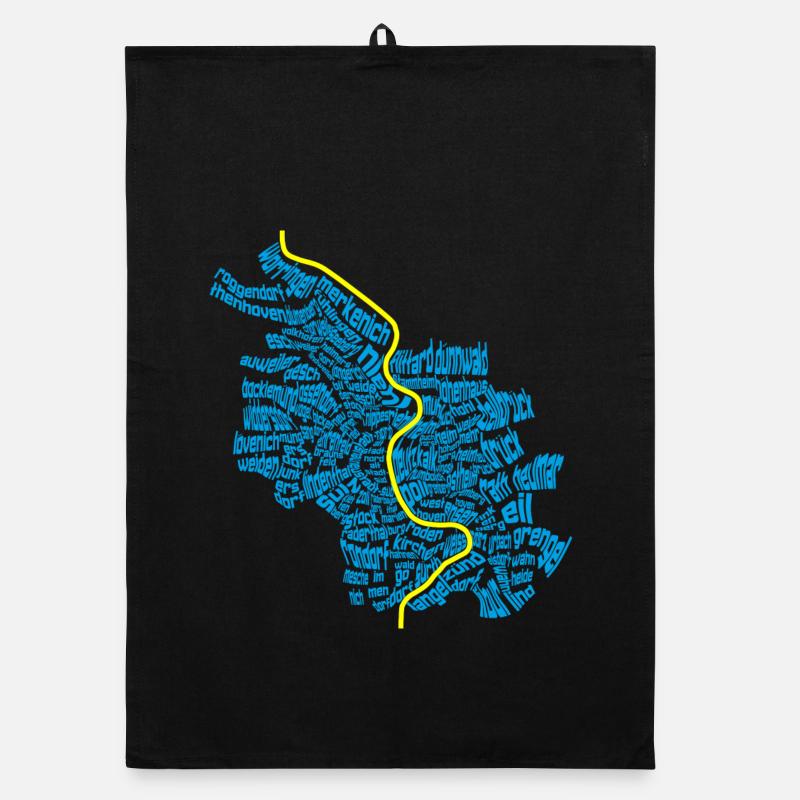 Köln - 86 Veedel  Organic Geschirrtuch