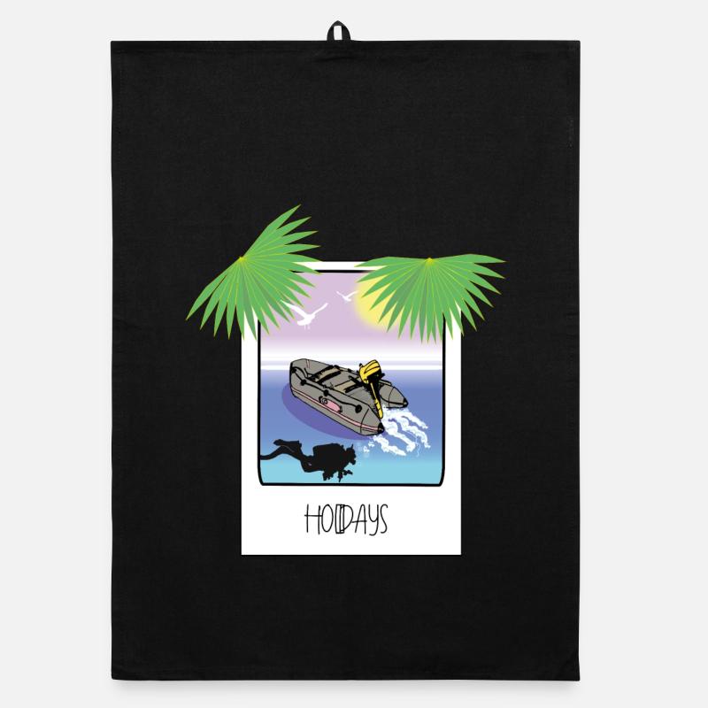 Snapshot Vacation Organic dish towel