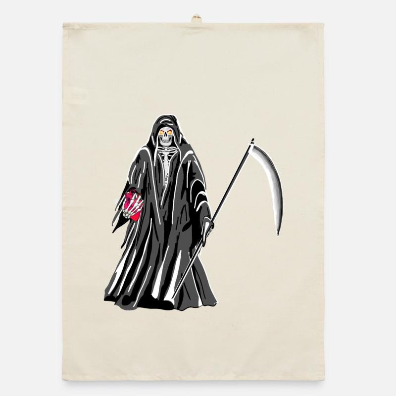 The Grim Reaper Organic dish towel