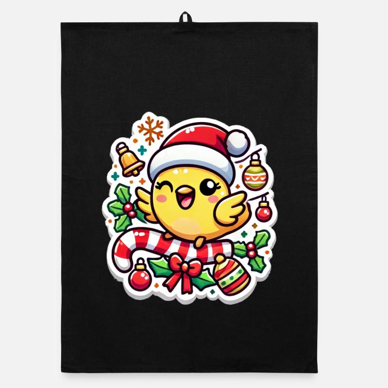Christmas Canary Chip Organic Geschirrtuch
