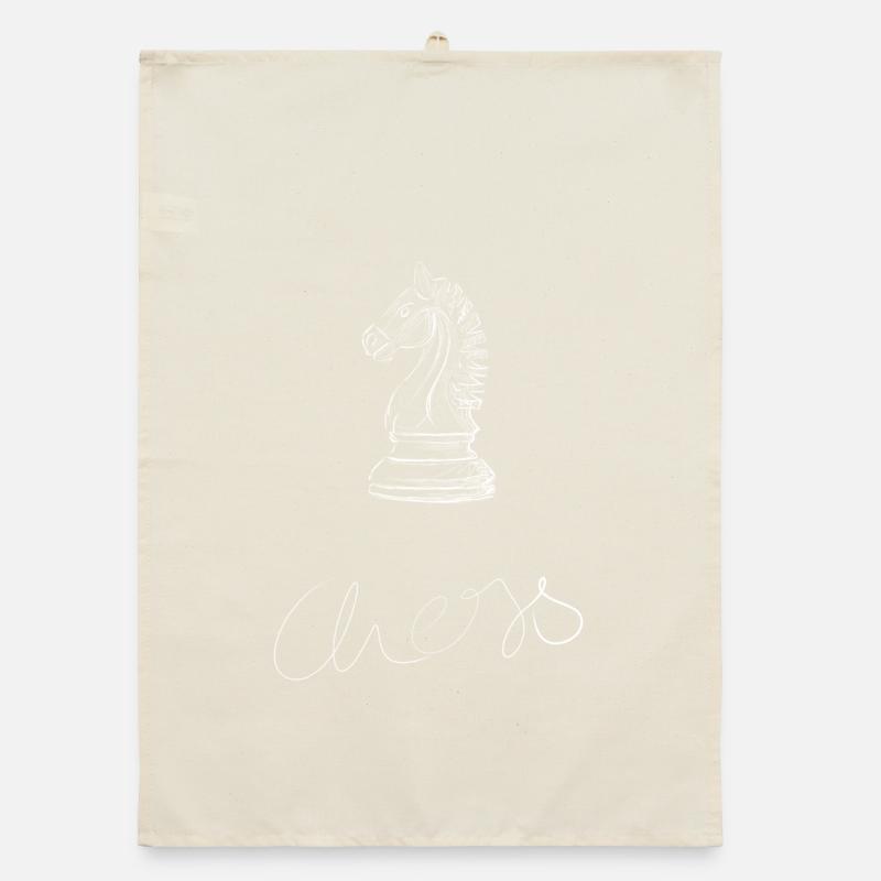 Illustration de silhouette de chevalier d’échecs Torchon bio