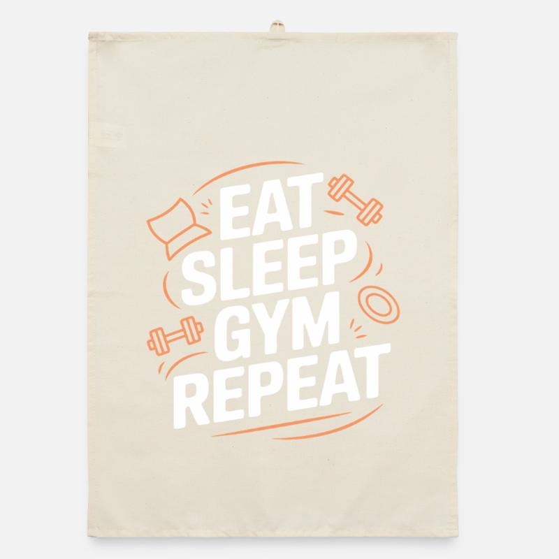 Manger dormir Gym Répéter Torchon bio