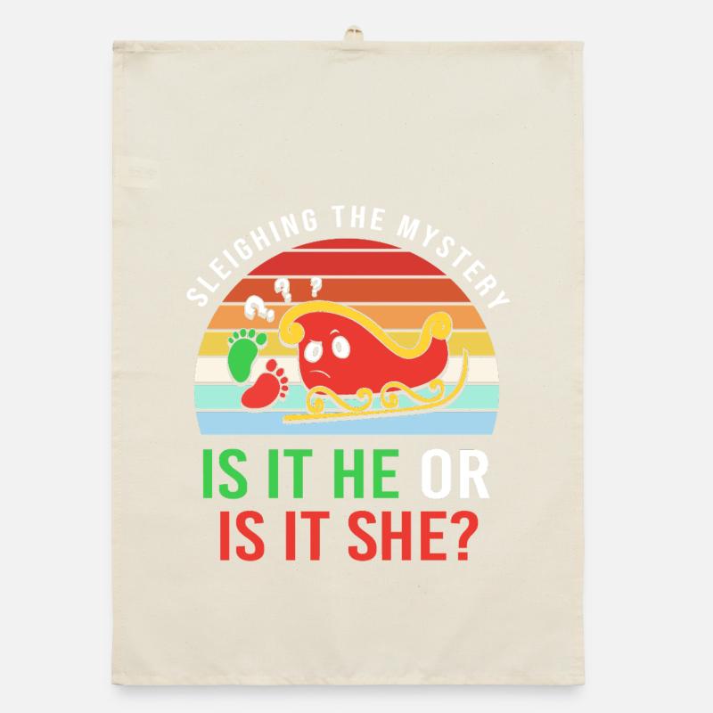 Werdender Papa werdende Väter Weihnachten Organic Geschirrtuch