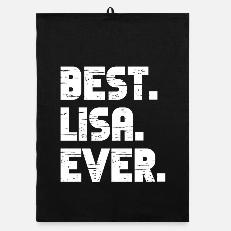 Best Lisa Ever Geschenk Spruch Organic Geschirrtuch