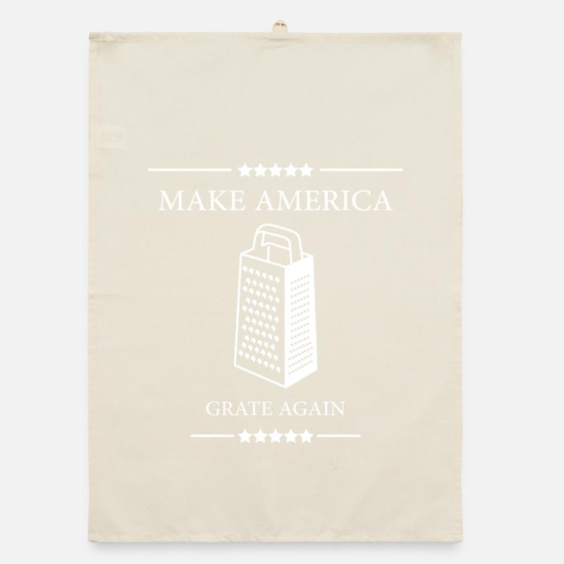 Make America GRATE Again! Funny pun Organic dish towel