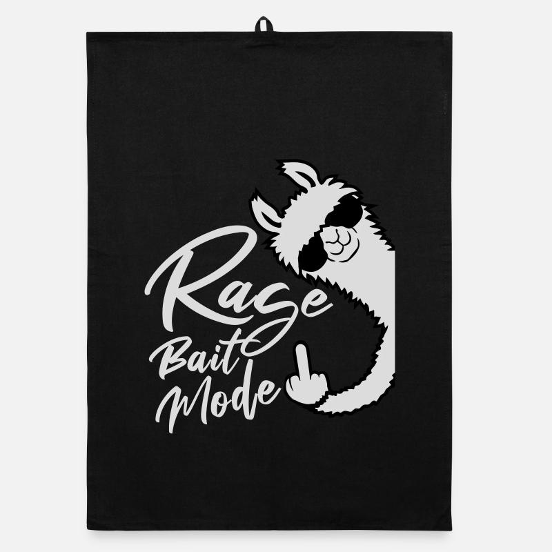 Rage Bait Lama Alpaka Sonnenbrille Mittelfinger Organic Geschirrtuch