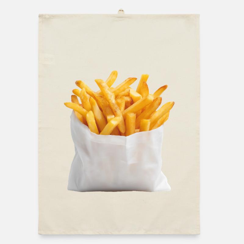 Frites Sac de restauration rapide Torchon bio