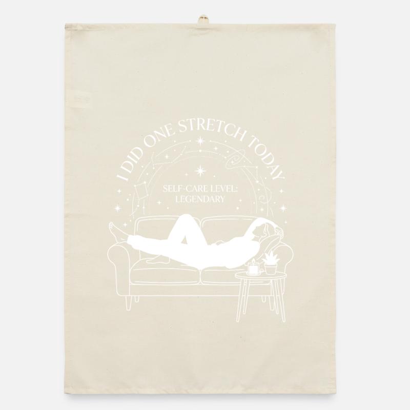 I Did One Stretch Today Organic dish towel