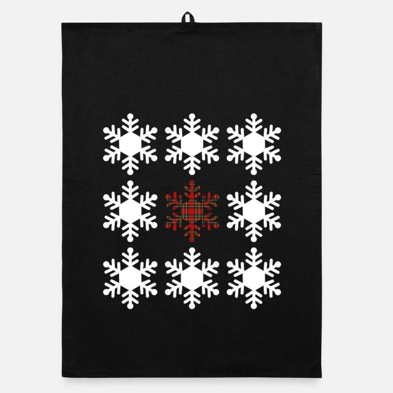 Tartan Snowflake Organic dish towel