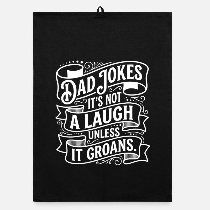Groaning Dad Jokes Design Organic Geschirrtuch