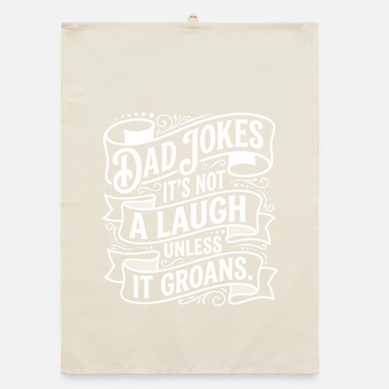 Conception des blagues de papa qui grognent Torchon bio