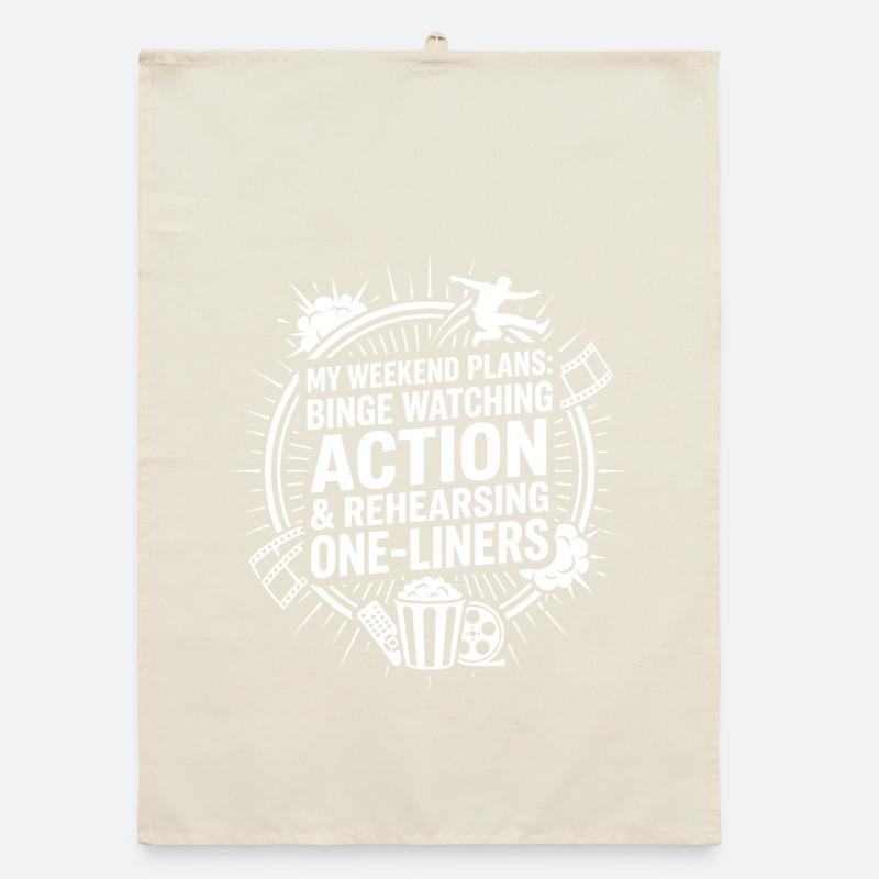 Wochenende: Action & One-Liners Organic Geschirrtuch