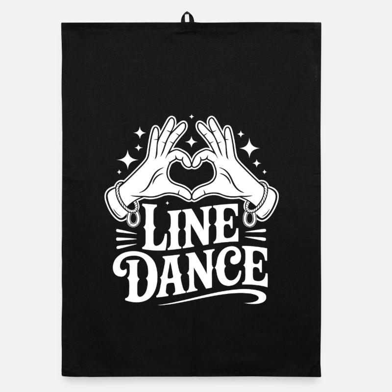 Line Dance Love Organic dish towel