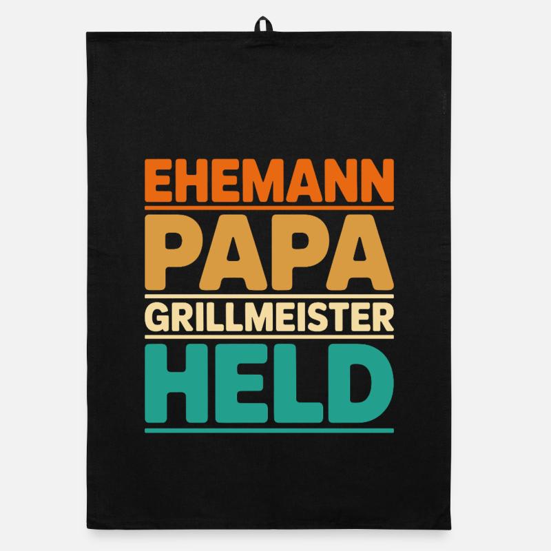 Ehemann Papa Grillmeister Held Organic Geschirrtuch
