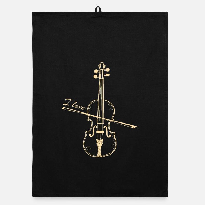 I Love Violin Violin - Classical Music Gift Organic dish towel