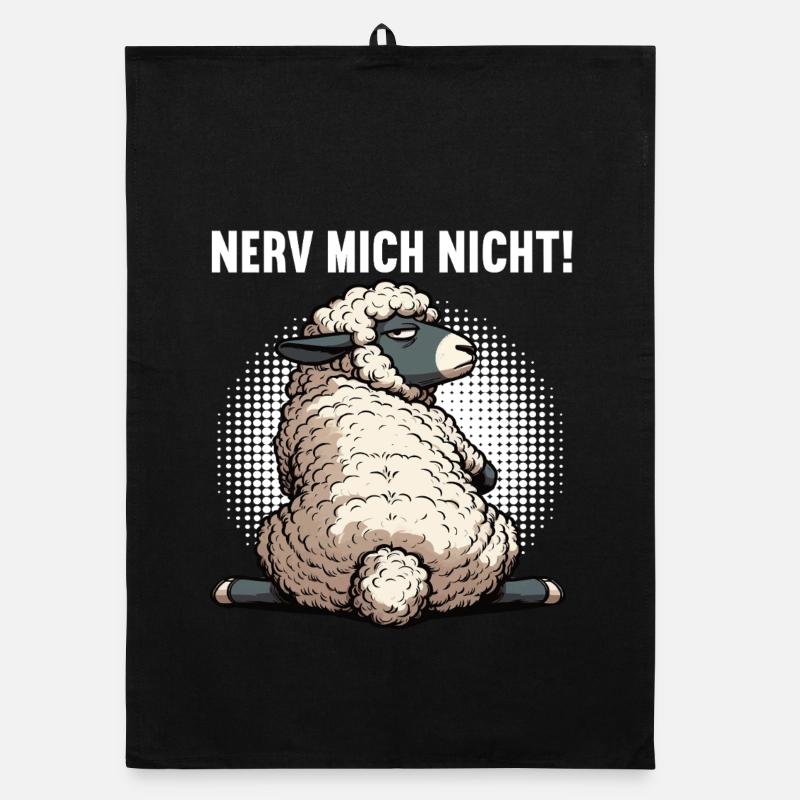 Nerv Mich Nicht Schaf Schafe Schäfer Schafhalter  Organic Geschirrtuch