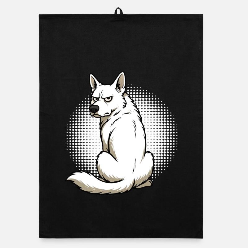 White Shepherd Shepherd Shepherd Dogs Organic dish towel