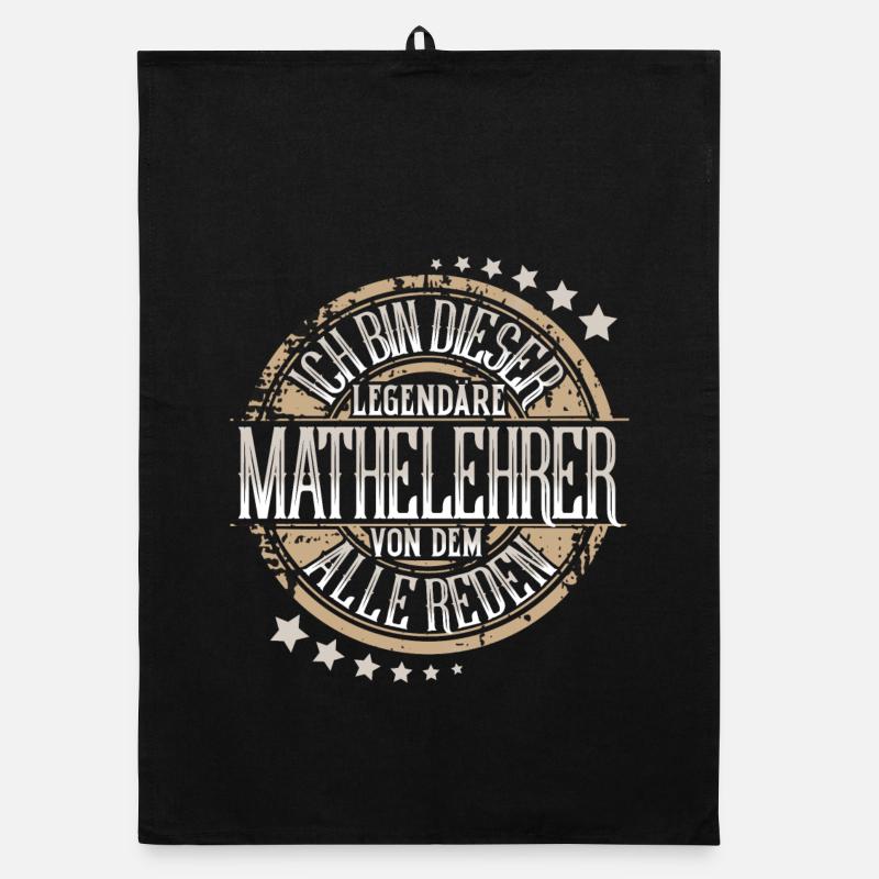 Mathelehrer - Organic Geschirrtuch - Schwarz