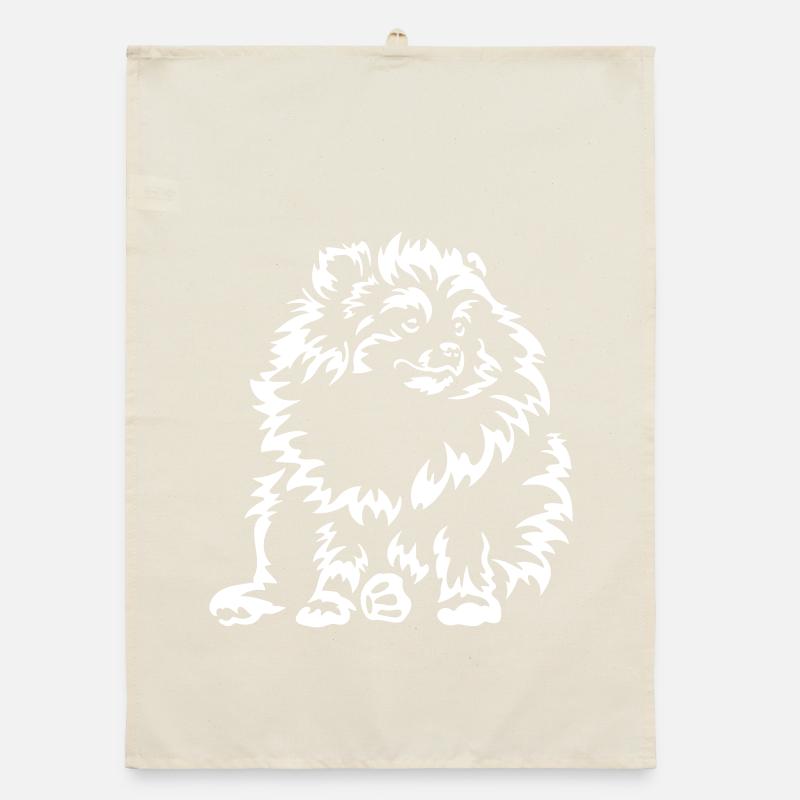 Spitz nain « Édition Noire » Torchon bio