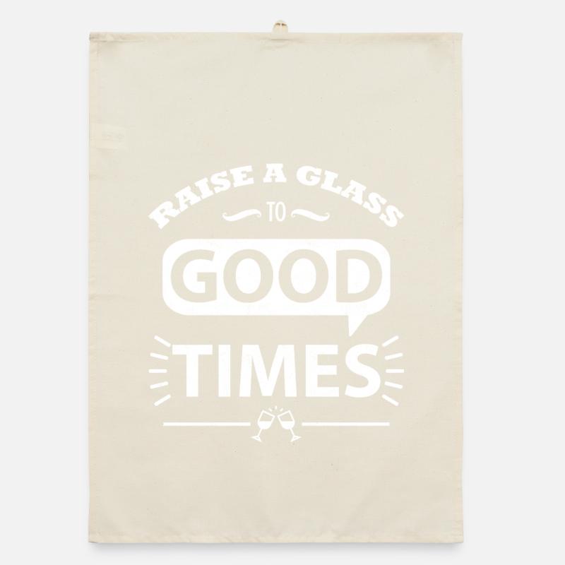 Erheben Sie ein Glas auf gute Zeiten Organic Geschirrtuch