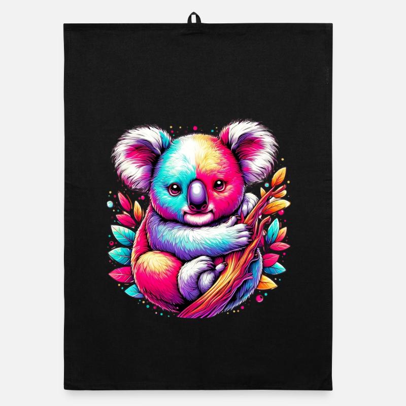 Koala - Organic Geschirrtuch - Schwarz