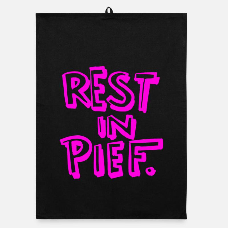 REST IN PIEF (R.I.P.) Pink Organic Geschirrtuch