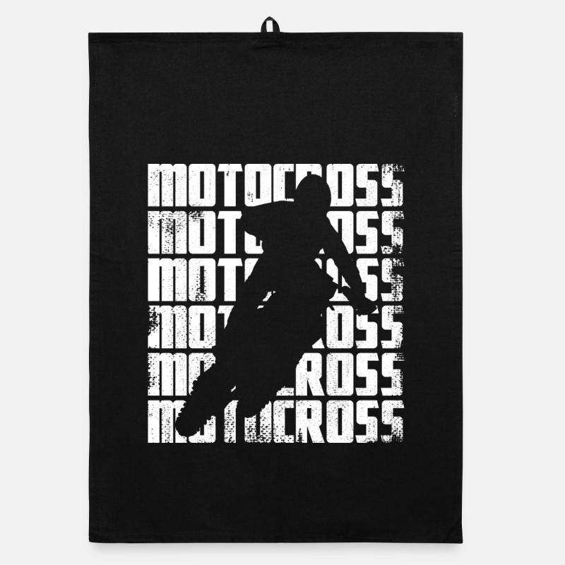 Motocross Grafik Organic Geschirrtuch