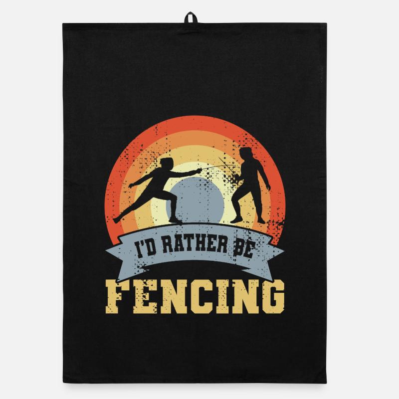 I'd Rather Be Fencing Organic Geschirrtuch