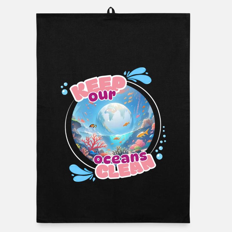 Keep the ocean clean Organic dish towel