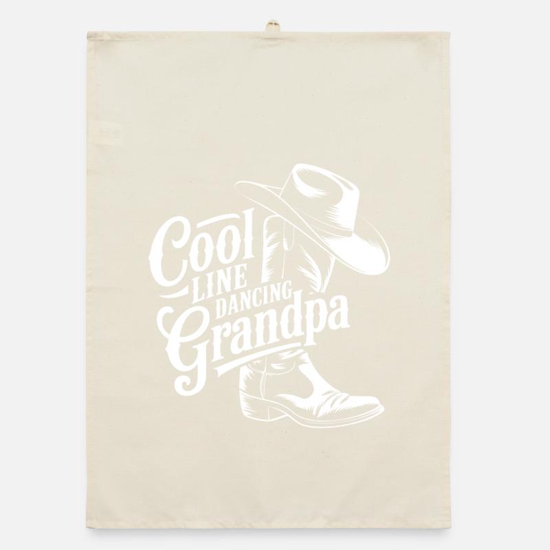 Conception de danse de grand-père cool Torchon bio