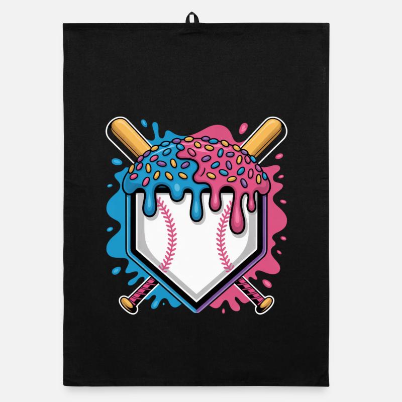 Baseball Home Plate Mit Eis Und Streuseln Organic Geschirrtuch