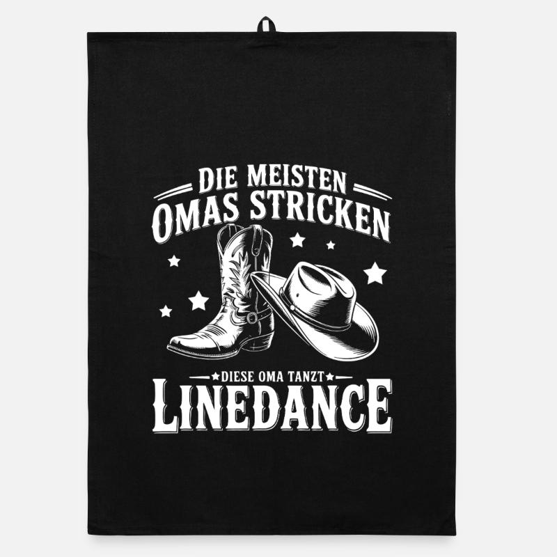 Oma Linedance Boots Organic Geschirrtuch