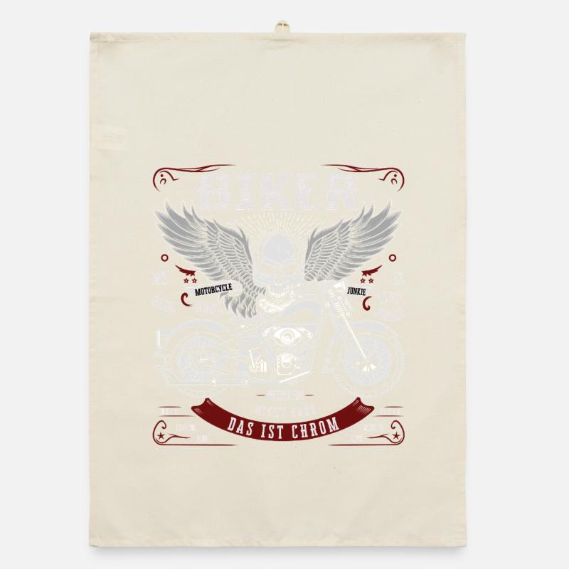 Bikers don't go gray - That's chrome Organic dish towel