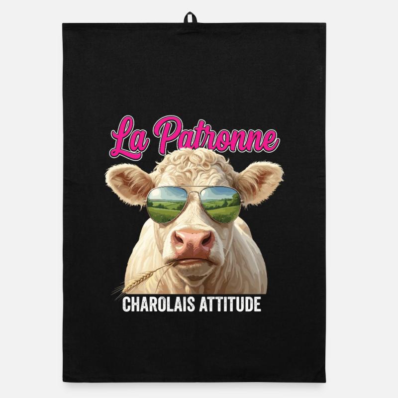 Charolais Élevage Bovin Éleveur Torchon bio