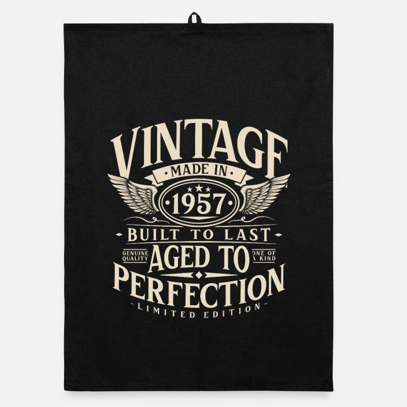 Vintage 1957 Vintage Birthday Retro Gift Organic dish towel