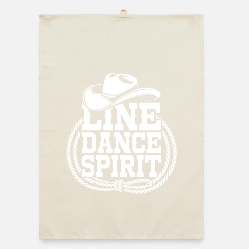 Line Dance Style Organic Geschirrtuch
